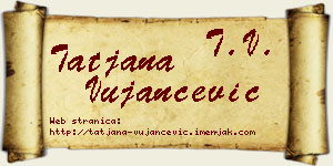 Tatjana Vujančević vizit kartica